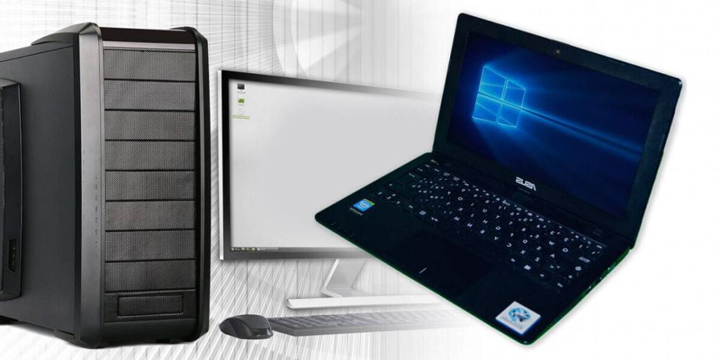 desktop and laptop computer