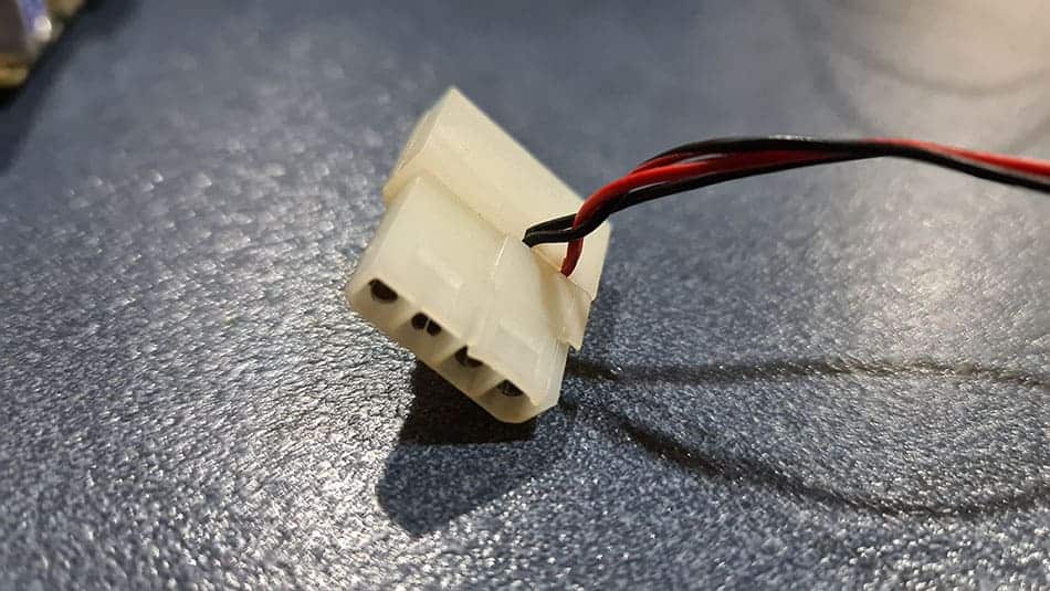 A 4 pin power supply connector.