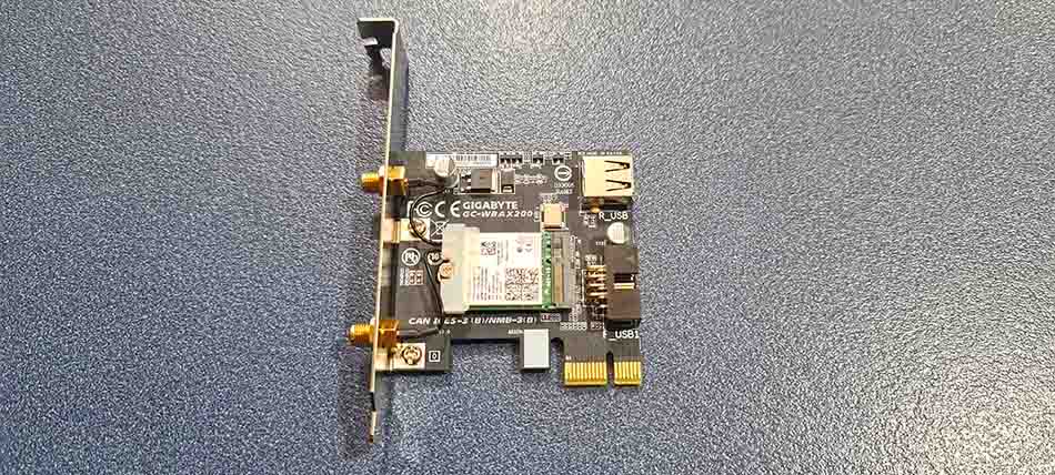 A PCIe WiFi expansion card.