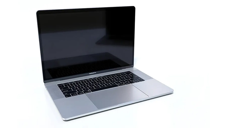 A MacBook with a clean screen.