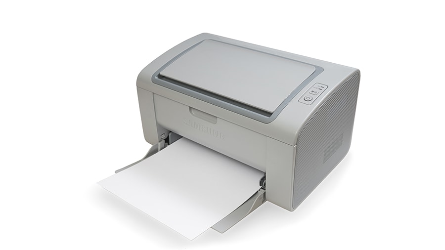 A computer printer.