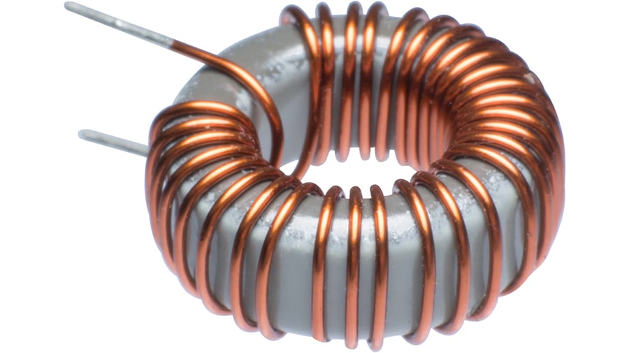 A toroidal coil.