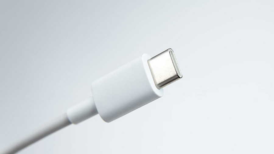 A USB type C connector.