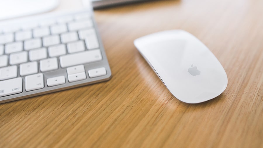 An Apple Mac mouse.