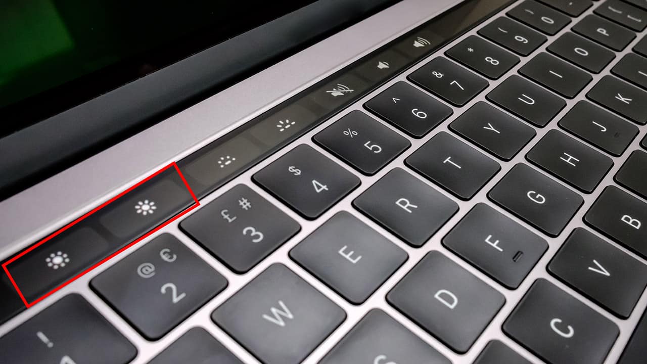 Laptop keys that adjust screen brightness.