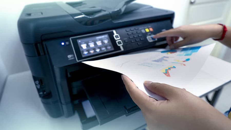 A multifunction printer is being used.