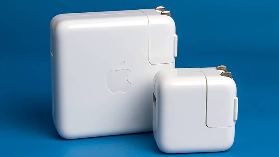 Two types of MacBook chargers.