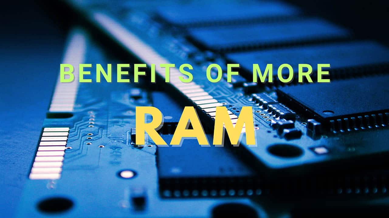 Close-up view of RAM modules being installed into a desktop computer motherboard in a modern workspace.