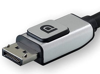 A DisplayPort plug.