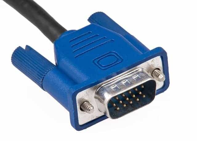 A VGA connector or plug.