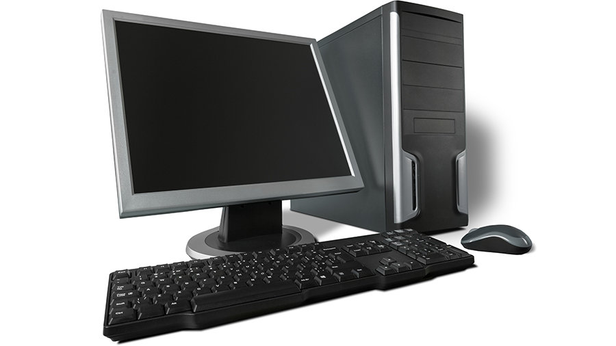 A typical desktop computer.