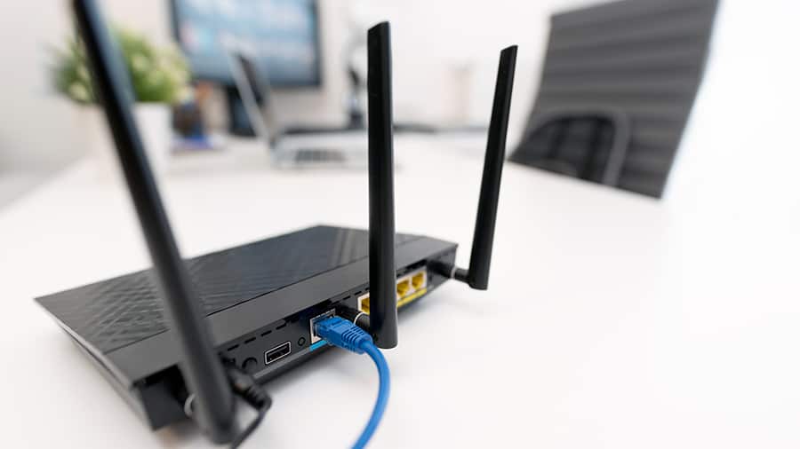 A WiFi internet router.