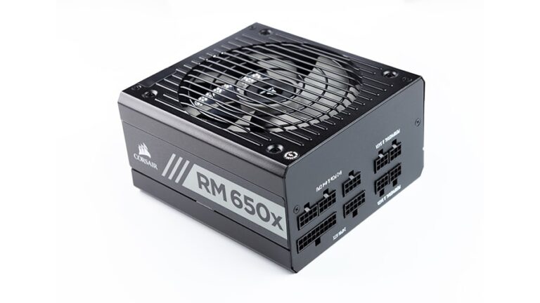 A 650 Watt desktop computer power supply.