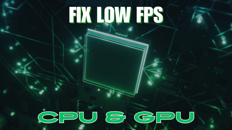 Graphical depiction of a gamer troubleshooting low FPS with CPU and GPU insights.