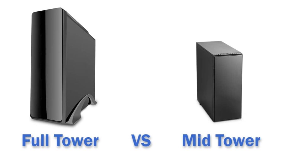 Mid tower cases compared to full tower.