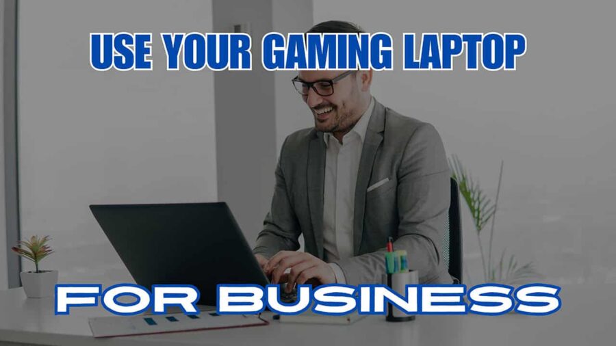 Optimized gaming laptop setup for business productivity.